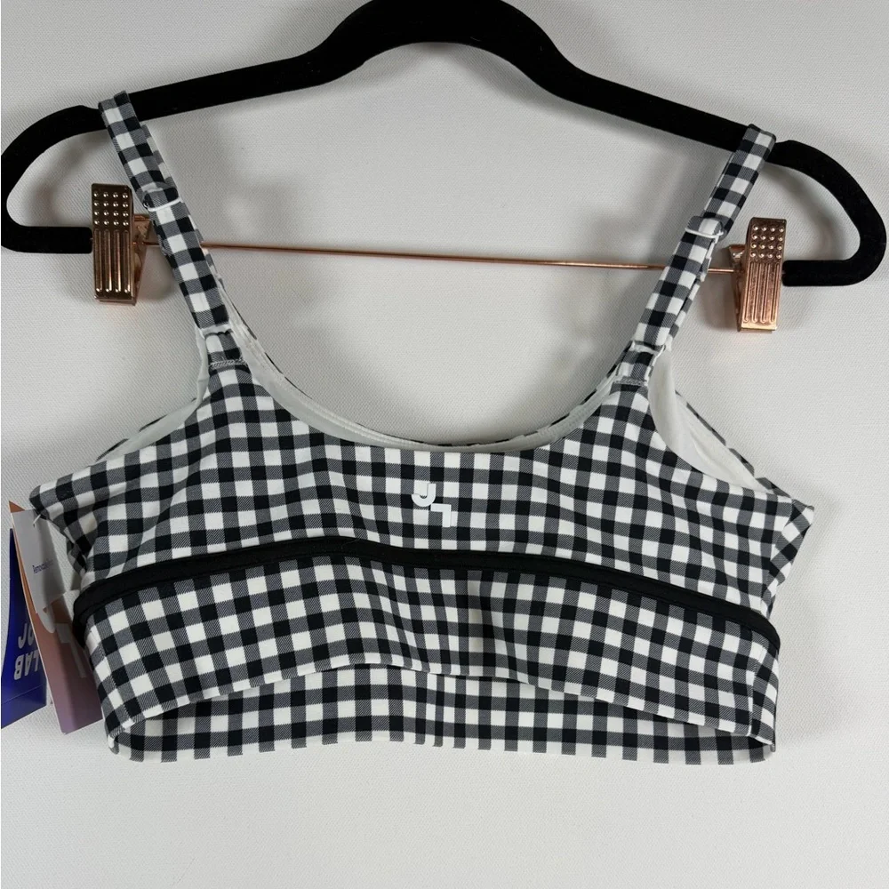 JoyLab™ Women's Piped Sports Bra - Black/White XS - Picture 9 of 11